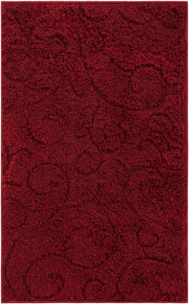 Red 2' x 3' 1 Floral Shag Rectangle Area Rug Thick Soft Touch Fluffy & Plush Shaggy Pile 100% Polyester With Cotton Backing Carpet for Interior Design for Sale at Rug Engine
