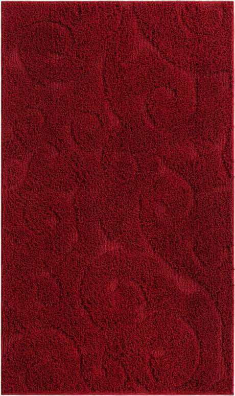 Red 3' 3 x 5' 3 Floral Shag Rectangle Area Rug Thick Soft Touch Fluffy & Plush Shaggy Pile 100% Polyester With Cotton Backing Carpet for Interior Design for Sale at Rug Engine