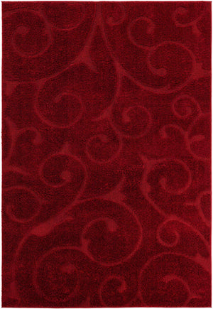 Red 7' 1 x 10' Floral Shag Rectangle Area Rug Thick Soft Touch Fluffy & Plush Shaggy Pile 100% Polyester With Cotton Backing Carpet for Interior Design for Sale at Rug Engine
