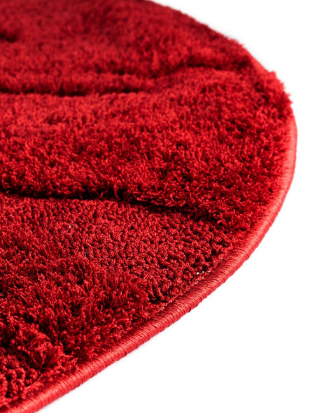 Red 3' 3 x 3' 3 Floral Shag Round Area Rug Thick Soft Touch Fluffy & Plush Shaggy Pile 100% Polyester With Cotton Backing Carpet for Interior Design for Sale at Rug Engine