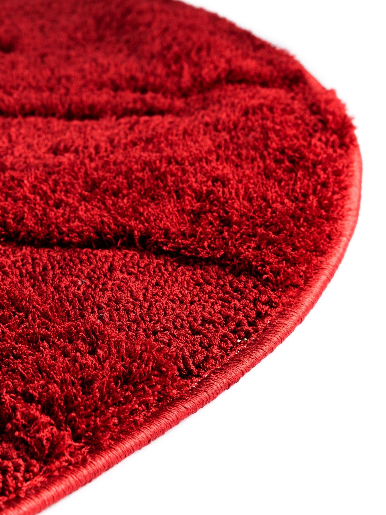 Red 7' 10 x 7' 10 Floral Shag Round Area Rug Thick Soft Touch Fluffy & Plush Shaggy Pile 100% Polyester With Cotton Backing Carpet for Interior Design for Sale at Rug Engine
