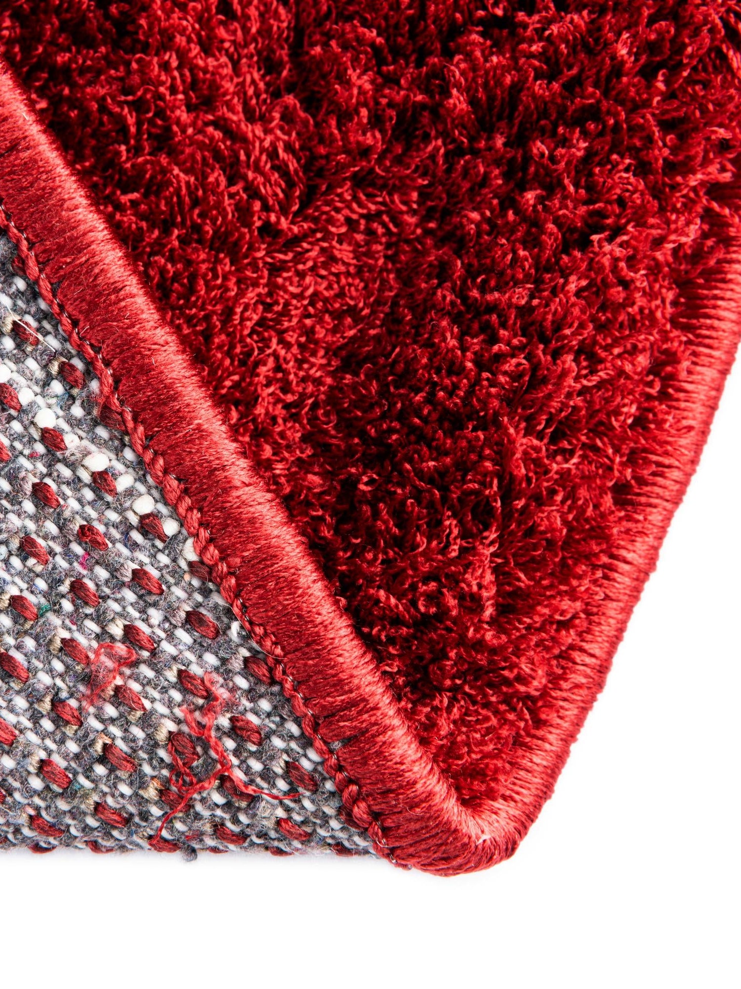 Red 7' 10 x 7' 10 Floral Shag Round Area Rug Thick Soft Touch Fluffy & Plush Shaggy Pile 100% Polyester With Cotton Backing Carpet for Interior Design for Sale at Rug Engine