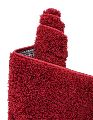 Red 3' 3 x 3' 3 Floral Shag Round Area Rug Thick Soft Touch Fluffy & Plush Shaggy Pile 100% Polyester With Cotton Backing Carpet for Interior Design for Sale at Rug Engine