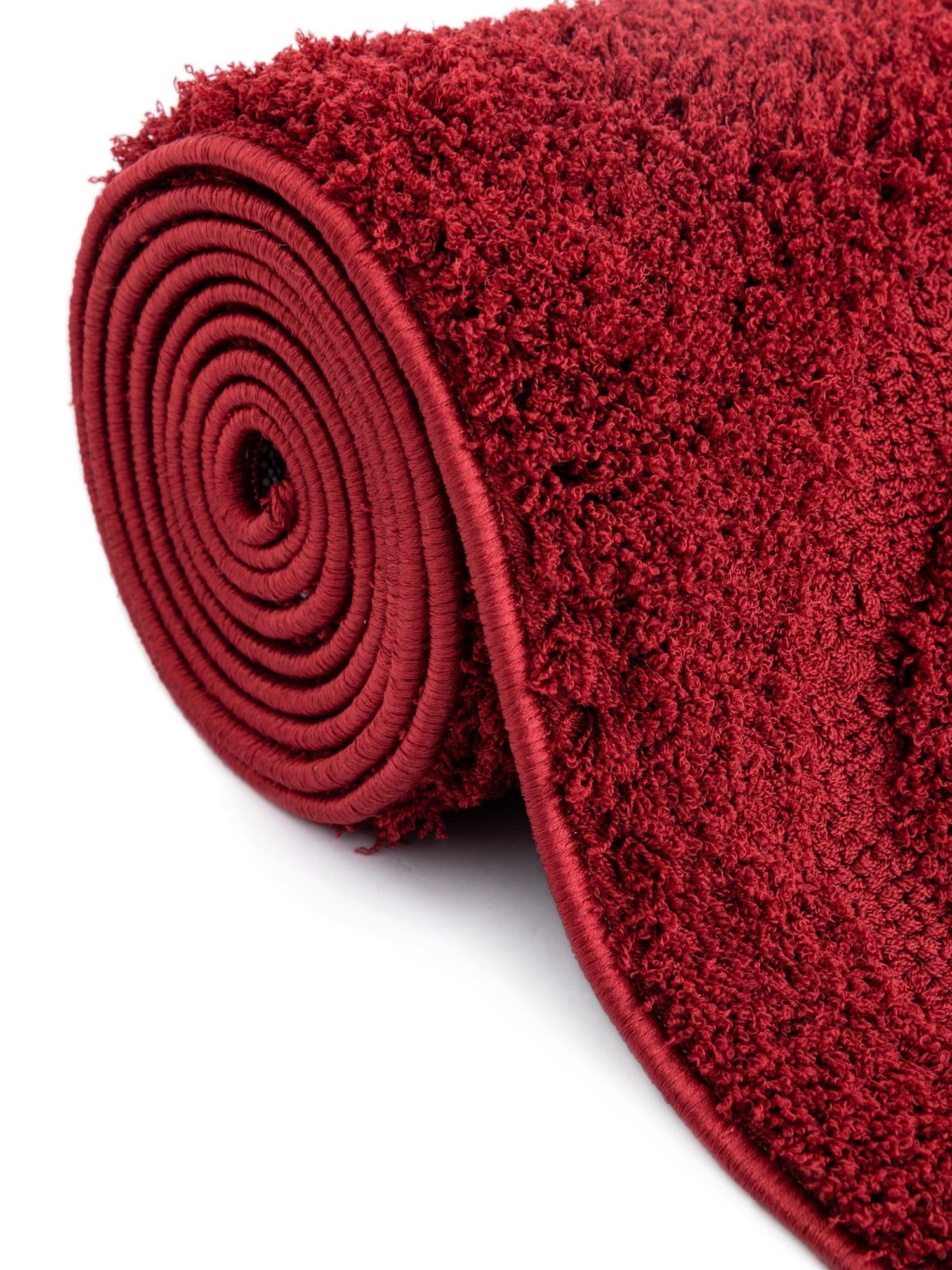 Red 7' 10 x 7' 10 Floral Shag Round Area Rug Thick Soft Touch Fluffy & Plush Shaggy Pile 100% Polyester With Cotton Backing Carpet for Interior Design for Sale at Rug Engine