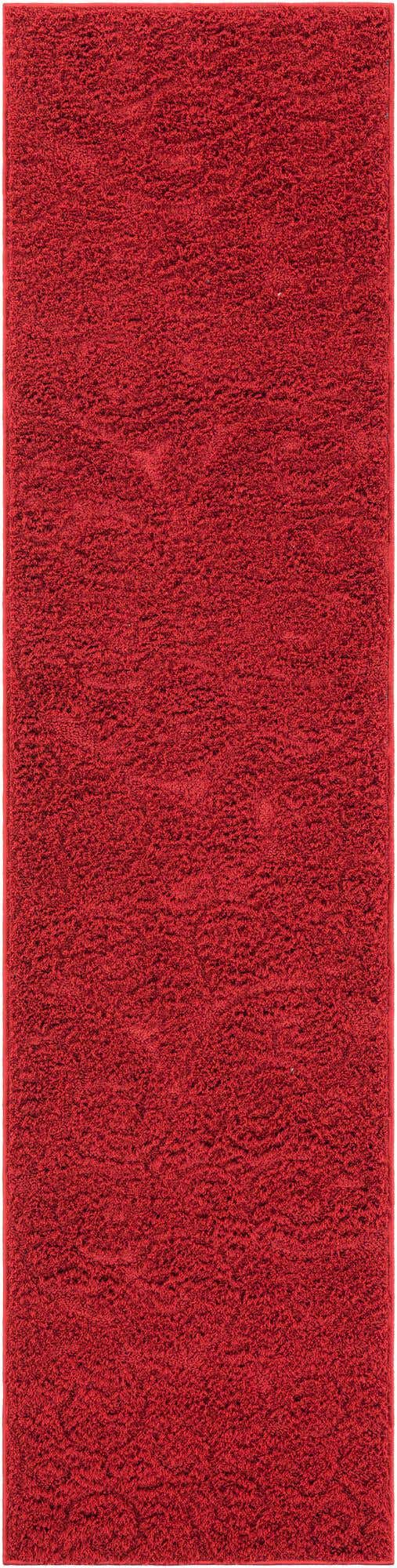 Red 2' x 8' Floral Shag Runner Area Rug Thick Soft Touch Fluffy & Plush Shaggy Pile 100% Polyester With Cotton Backing Carpet for Interior Design for Sale at Rug Engine