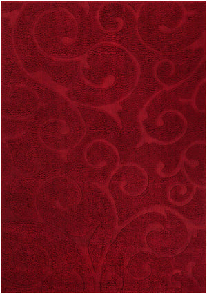 Red 7' 10 x 11' Floral Shag Rectangle Area Rug Thick Soft Touch Fluffy & Plush Shaggy Pile 100% Polyester With Cotton Backing Carpet for Interior Design for Sale at Rug Engine
