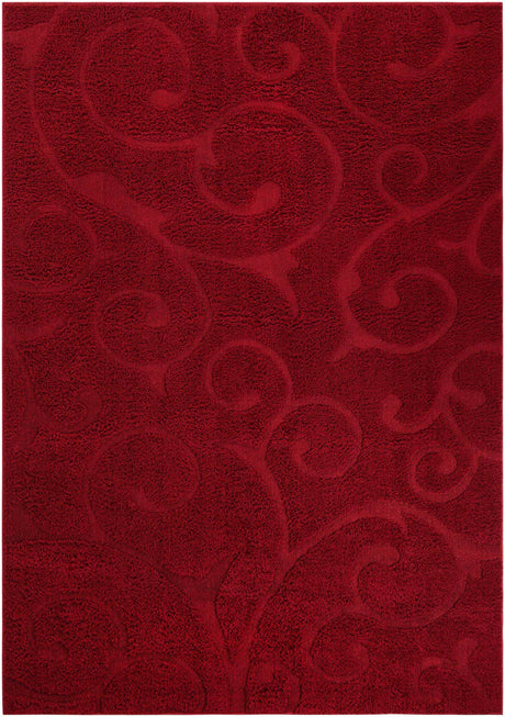 Red 7' 10 x 11' Floral Shag Rectangle Area Rug Thick Soft Touch Fluffy & Plush Shaggy Pile 100% Polyester With Cotton Backing Carpet for Interior Design for Sale at Rug Engine