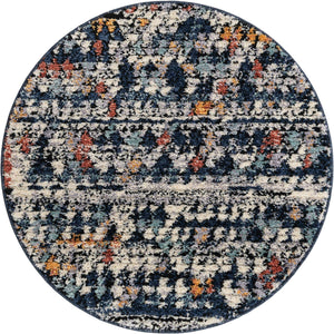 Multicolor 3' 3 x 3' 3 Morocco Round Rug