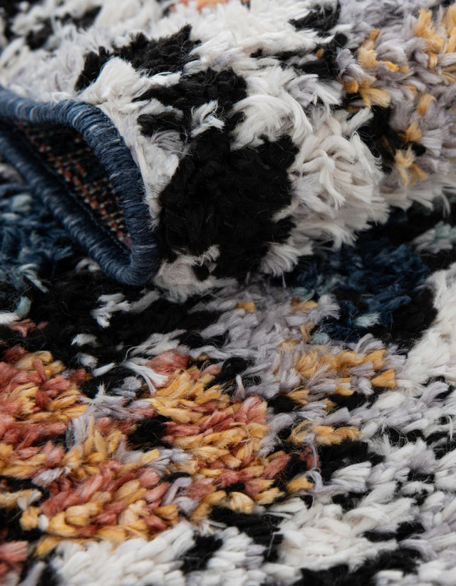Multicolor 7' x 7' Morocco Round Rug