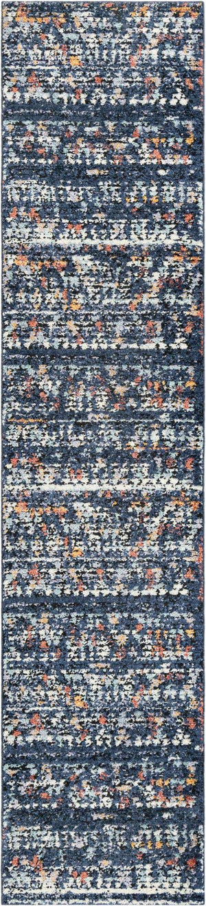 Navy Blue 3' x 12' Morocco Runner Rug