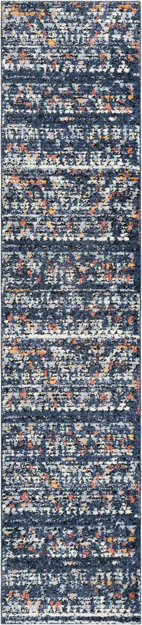 Navy Blue 3' x 12' Morocco Runner Rug