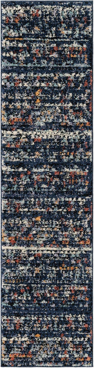 Navy Blue 2' x 8' Morocco Runner Rug