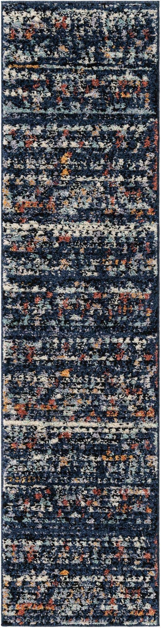 Navy Blue 2' x 8' Morocco Runner Rug