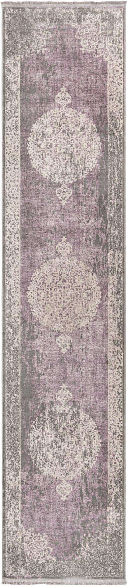 Purple 2' 7 x 12' New Classical Runner Area Rug 70% Polypropylene & 30% Polyester Traditional Vintage Distressed Carpet for Interior Design Home Decor for Sale at Rug Engine