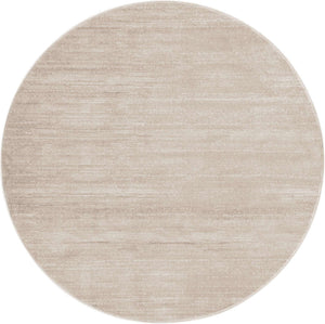 Beige 6' 1 x 6' 1 Jill Zarin Uptown Round Area Rug 70% Polypropylene & 30% Polyester  Contemporary Carpet for Living, Dining, Office, Bedroom for Sale at Rug Engine