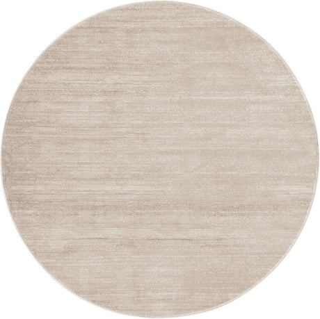 Beige 6' 1 x 6' 1 Jill Zarin Uptown Round Area Rug 70% Polypropylene & 30% Polyester  Contemporary Carpet for Living, Dining, Office, Bedroom for Sale at Rug Engine