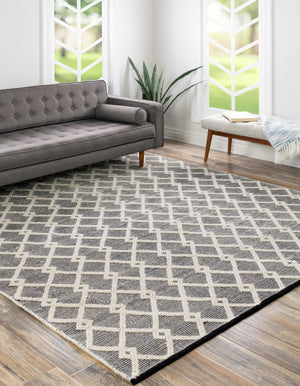 Blackberry 8' x 8' Jill Zarin Dorset Square Area Rug Premium Wool & Cotton Blend All Natural Pile Carpet for Bedrooms, Offices, Living Rooms, Dorms for Sale at Rug Engine