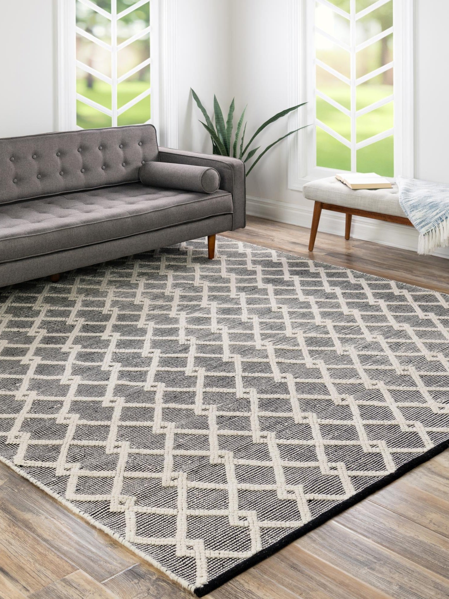 Blackberry 10' x 10' Jill Zarin Dorset Square Area Rug Premium Wool & Cotton Blend All Natural Pile Carpet for Bedrooms, Offices, Living Rooms, Dorms for Sale at Rug Engine