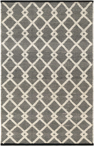 Blackberry 4' 1 x 6' 1 Jill Zarin Dorset Rectangle Area Rug Premium Wool & Cotton Blend All Natural Pile Carpet for Bedrooms, Offices, Living Rooms, Dorms for Sale at Rug Engine