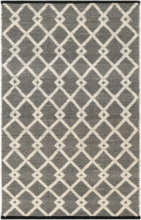 Blackberry 4' 1 x 6' 1 Jill Zarin Dorset Rectangle Area Rug Premium Wool & Cotton Blend All Natural Pile Carpet for Bedrooms, Offices, Living Rooms, Dorms for Sale at Rug Engine