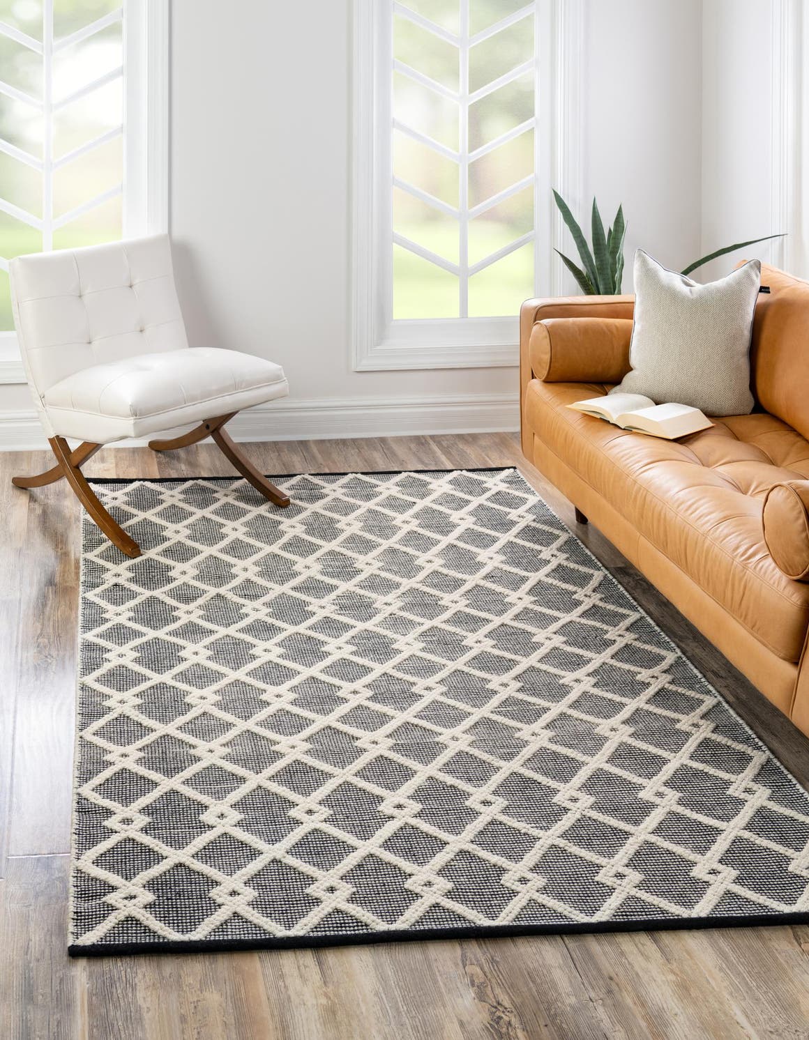 Blackberry 6' 1 x 9' Jill Zarin Dorset Rectangle Area Rug Premium Wool & Cotton Blend All Natural Pile Carpet for Bedrooms, Offices, Living Rooms, Dorms for Sale at Rug Engine