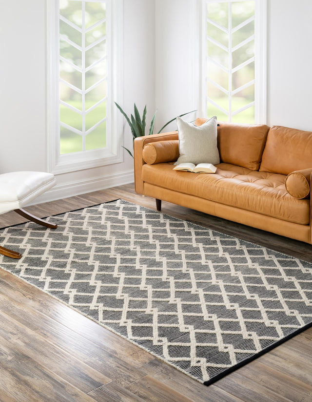Blackberry 9' x 12' Jill Zarin Dorset Rectangle Area Rug Premium Wool & Cotton Blend All Natural Pile Carpet for Bedrooms, Offices, Living Rooms, Dorms for Sale at Rug Engine