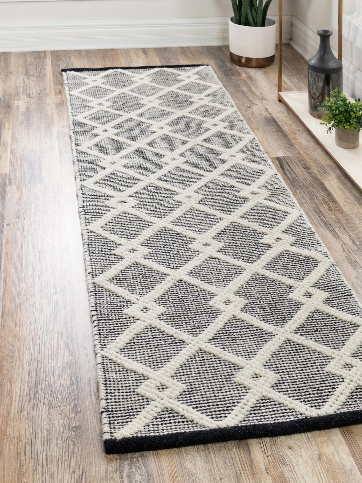 Blackberry 2' 7 x 12' Jill Zarin Dorset Runner Area Rug Premium Wool & Cotton Blend All Natural Pile Carpet for Bedrooms, Offices, Living Rooms, Dorms for Sale at Rug Engine