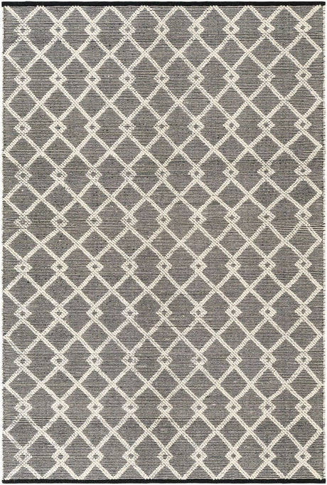 Blackberry 6' 1 x 9' Jill Zarin Dorset Rectangle Area Rug Premium Wool & Cotton Blend All Natural Pile Carpet for Bedrooms, Offices, Living Rooms, Dorms for Sale at Rug Engine