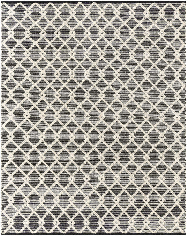 Blackberry 7' 10 x 10' Jill Zarin Dorset Rectangle Area Rug Premium Wool & Cotton Blend All Natural Pile Carpet for Bedrooms, Offices, Living Rooms, Dorms for Sale at Rug Engine