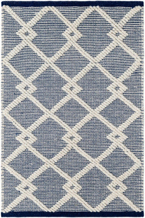 Blueberry 2' 2 x 3' 1 Jill Zarin Dorset Rectangle Area Rug Premium Wool & Cotton Blend All Natural Pile Carpet for Bedrooms, Offices, Living Rooms, Dorms for Sale at Rug Engine