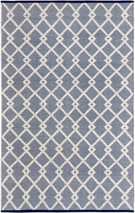 Blueberry 5' 1 x 8' Jill Zarin Dorset Rectangle Area Rug Premium Wool & Cotton Blend All Natural Pile Carpet for Bedrooms, Offices, Living Rooms, Dorms for Sale at Rug Engine