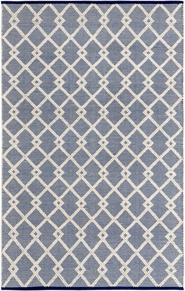 Blueberry 5' 1 x 8' Jill Zarin Dorset Rectangle Area Rug Premium Wool & Cotton Blend All Natural Pile Carpet for Bedrooms, Offices, Living Rooms, Dorms for Sale at Rug Engine