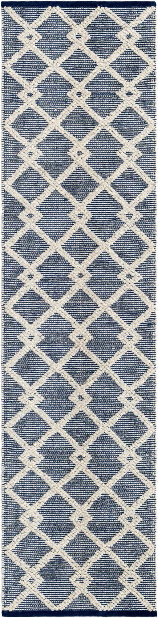 Blueberry 2' x 8' Jill Zarin Dorset Runner Area Rug Premium Wool & Cotton Blend All Natural Pile Carpet for Bedrooms, Offices, Living Rooms, Dorms for Sale at Rug Engine