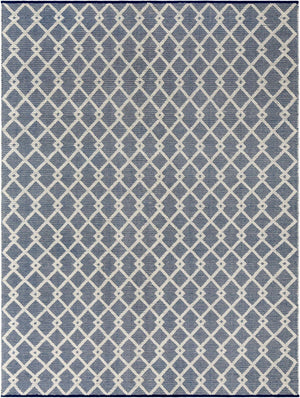 Blueberry 9' x 12' Jill Zarin Dorset Rectangle Area Rug Premium Wool & Cotton Blend All Natural Pile Carpet for Bedrooms, Offices, Living Rooms, Dorms for Sale at Rug Engine