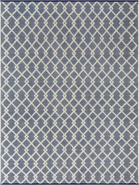 Blueberry 9' x 12' Jill Zarin Dorset Rectangle Area Rug Premium Wool & Cotton Blend All Natural Pile Carpet for Bedrooms, Offices, Living Rooms, Dorms for Sale at Rug Engine