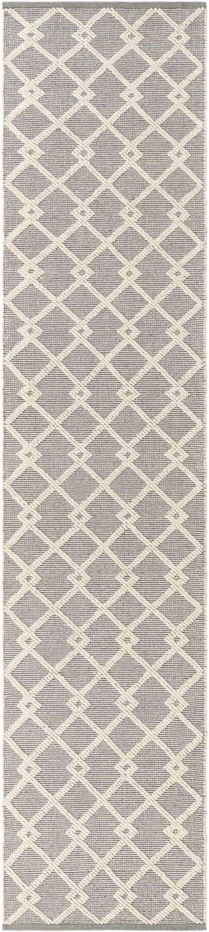 Gray Manor 2' 7 x 12' Jill Zarin Dorset Runner Area Rug Premium Wool & Cotton Blend All Natural Pile Carpet for Bedrooms, Offices, Living Rooms, Dorms for Sale at Rug Engine