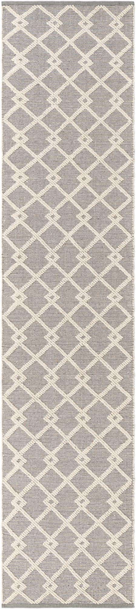 Gray Manor 2' 7 x 12' Jill Zarin Dorset Runner Area Rug Premium Wool & Cotton Blend All Natural Pile Carpet for Bedrooms, Offices, Living Rooms, Dorms for Sale at Rug Engine