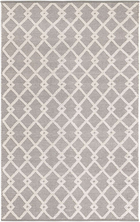 Gray Manor 5' 1 x 8' Jill Zarin Dorset Rectangle Area Rug Premium Wool & Cotton Blend All Natural Pile Carpet for Bedrooms, Offices, Living Rooms, Dorms for Sale at Rug Engine