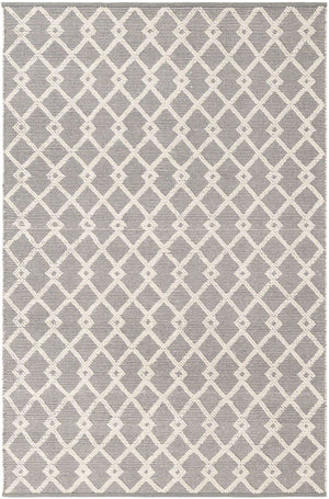 Gray Manor 6' 1 x 9' Jill Zarin Dorset Rectangle Area Rug Premium Wool & Cotton Blend All Natural Pile Carpet for Bedrooms, Offices, Living Rooms, Dorms for Sale at Rug Engine