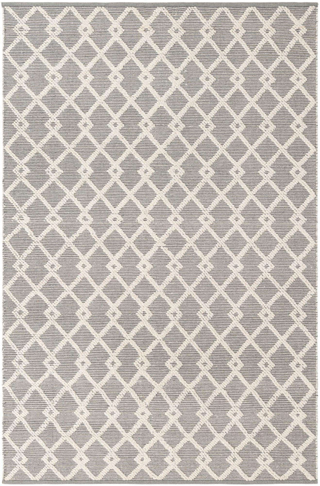 Gray Manor 6' 1 x 9' Jill Zarin Dorset Rectangle Area Rug Premium Wool & Cotton Blend All Natural Pile Carpet for Bedrooms, Offices, Living Rooms, Dorms for Sale at Rug Engine