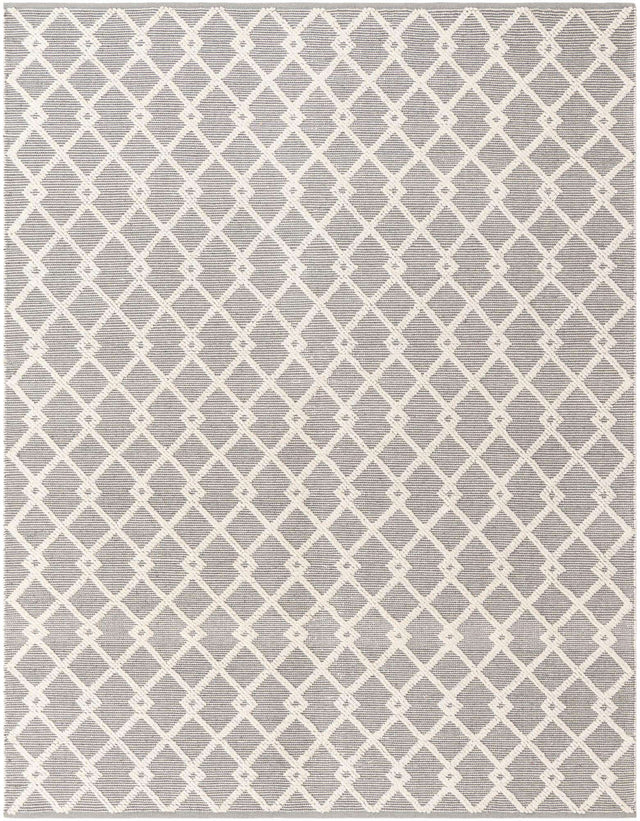 Gray Manor 7' 10 x 10' Jill Zarin Dorset Rectangle Area Rug Premium Wool & Cotton Blend All Natural Pile Carpet for Bedrooms, Offices, Living Rooms, Dorms for Sale at Rug Engine