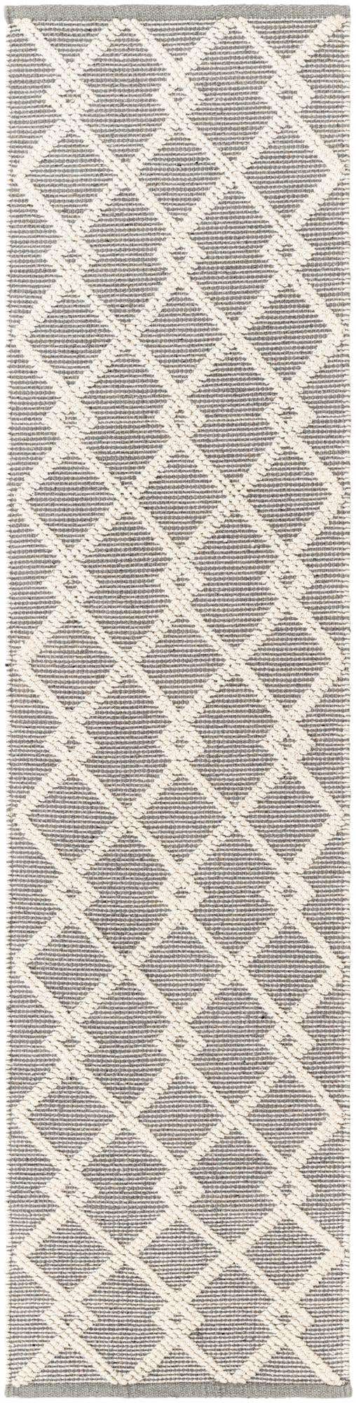 Gray Manor 2' x 8' Jill Zarin Dorset Runner Area Rug Premium Wool & Cotton Blend All Natural Pile Carpet for Bedrooms, Offices, Living Rooms, Dorms for Sale at Rug Engine