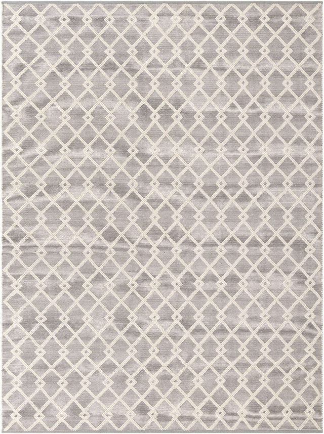 Gray Manor 9' x 12' Jill Zarin Dorset Rectangle Area Rug Premium Wool & Cotton Blend All Natural Pile Carpet for Bedrooms, Offices, Living Rooms, Dorms for Sale at Rug Engine