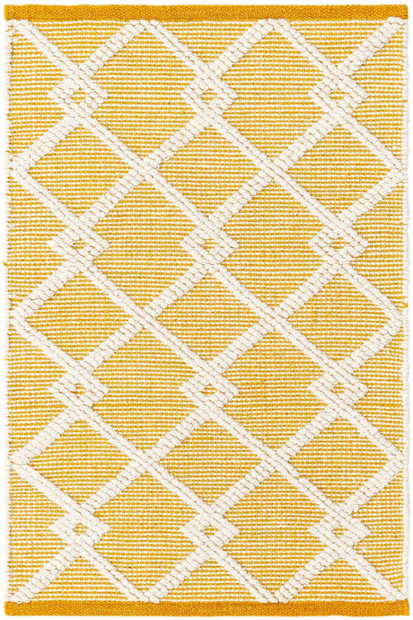 English Daisy 2' 2 x 3' 1 Jill Zarin Dorset Rectangle Area Rug Premium Wool & Cotton Blend All Natural Pile Carpet for Bedrooms, Offices, Living Rooms, Dorms for Sale at Rug Engine