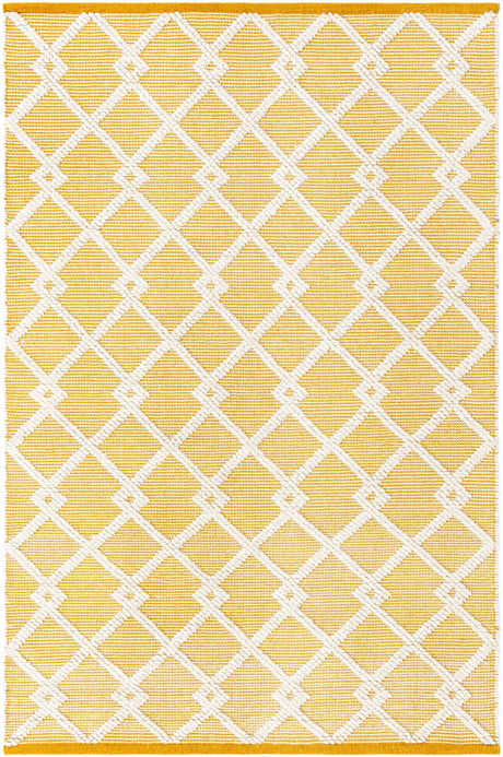 English Daisy 4' 1 x 6' 1 Jill Zarin Dorset Rectangle Area Rug Premium Wool & Cotton Blend All Natural Pile Carpet for Bedrooms, Offices, Living Rooms, Dorms for Sale at Rug Engine