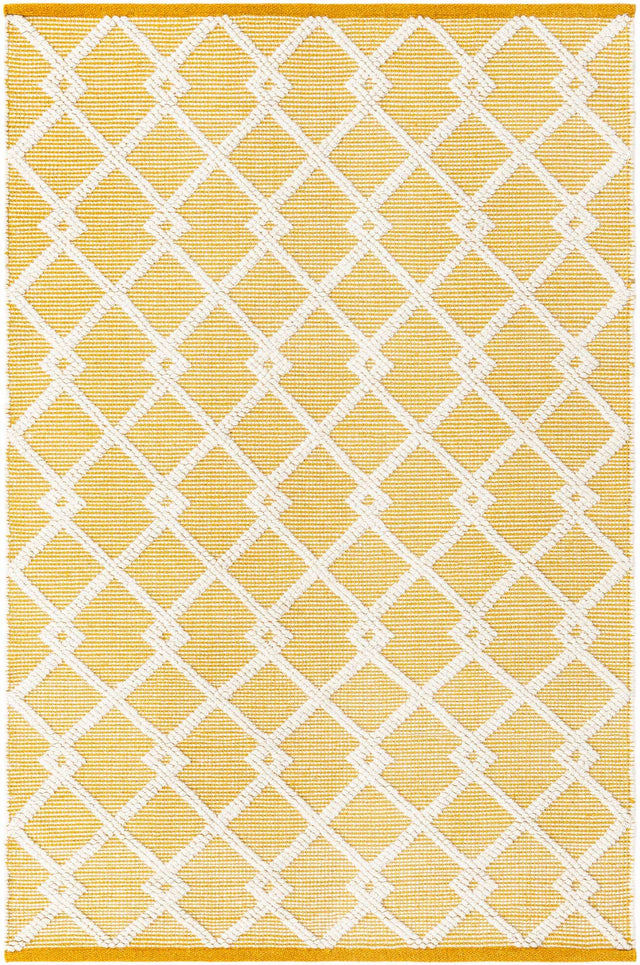 English Daisy 4' 1 x 6' 1 Jill Zarin Dorset Rectangle Area Rug Premium Wool & Cotton Blend All Natural Pile Carpet for Bedrooms, Offices, Living Rooms, Dorms for Sale at Rug Engine