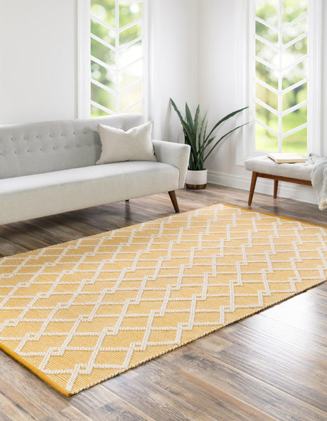 English Daisy 5' 1 x 8' Jill Zarin Dorset Rectangle Area Rug Premium Wool & Cotton Blend All Natural Pile Carpet for Bedrooms, Offices, Living Rooms, Dorms for Sale at Rug Engine