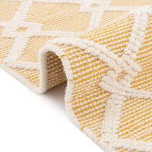 English Daisy 4' 1 x 6' 1 Jill Zarin Dorset Rectangle Area Rug Premium Wool & Cotton Blend All Natural Pile Carpet for Bedrooms, Offices, Living Rooms, Dorms for Sale at Rug Engine