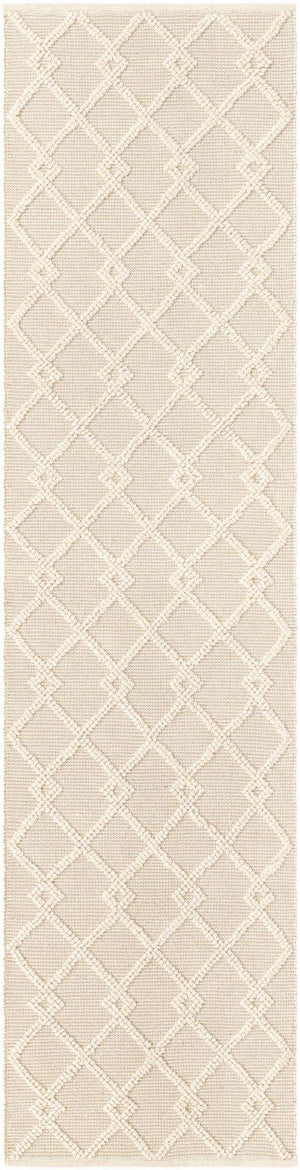 Vanilla Bean 2' 7 x 10' Jill Zarin Dorset Runner Area Rug Premium Wool & Cotton Blend All Natural Pile Carpet for Bedrooms, Offices, Living Rooms, Dorms for Sale at Rug Engine