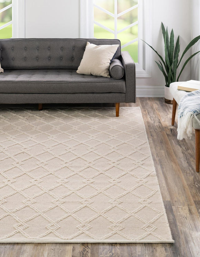 Vanilla Bean 10' x 10' Jill Zarin Dorset Square Area Rug Premium Wool & Cotton Blend All Natural Pile Carpet for Bedrooms, Offices, Living Rooms, Dorms for Sale at Rug Engine